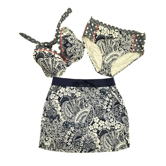 Tommy Bahama Other - Tommy Bahama Paisley Paradise Swimsuit Set - Size 36DD Top & Medium Bottoms Blue